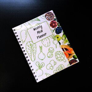 Handmade Weekly Meal Planner Notebook, recipe, ingredients, notes, grocery, gift